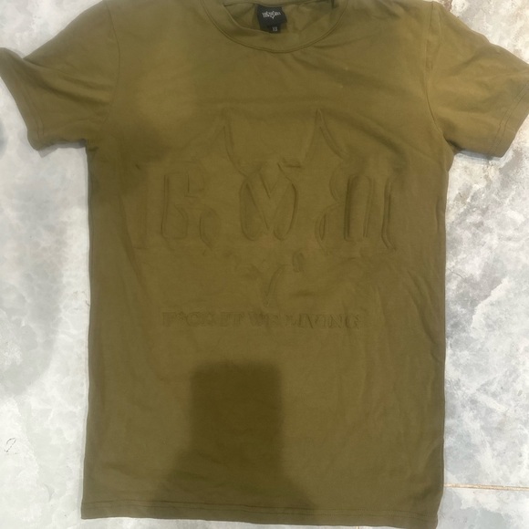 Ed Hardy Olive Embossed T-Shirt - Picture 4 of 4